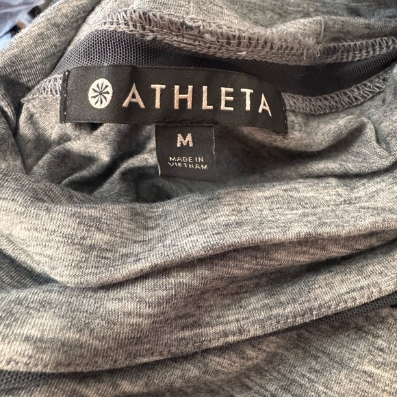 Athleta Heather Gray Long Sleeve Turtleneck Midi Dress - Picture 6 of 13